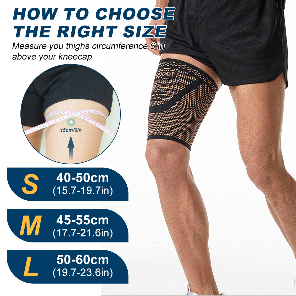 1pc Copper Thigh Compression S – Compression Sleeve Calf recenzja i cena