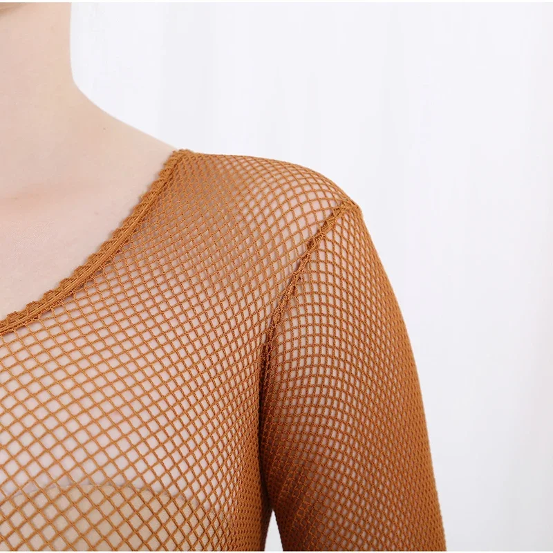 Latin Dance Full Body Jumpsuit – Fishnet Stocking Women recenzja i cena