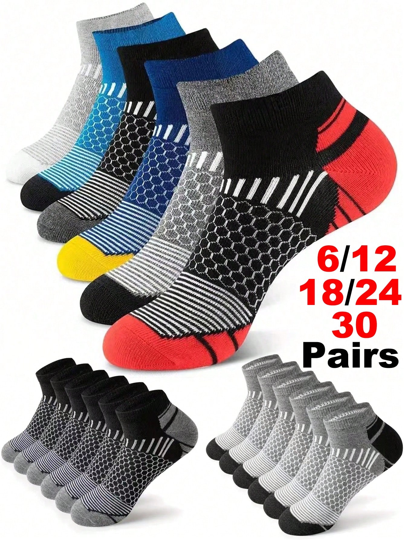 12Pairs Men's Athletic Socks A – Ankle Sock Low Cut recenzja i cena