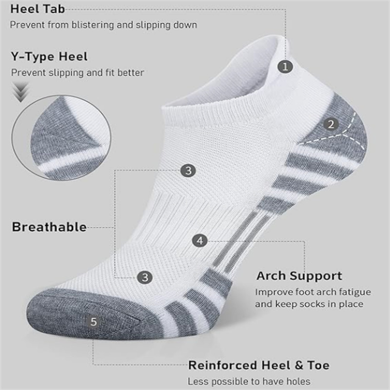 6/12 Pairs Low Cut Ankle Socks – Athletic Sock Cushion recenzja i cena