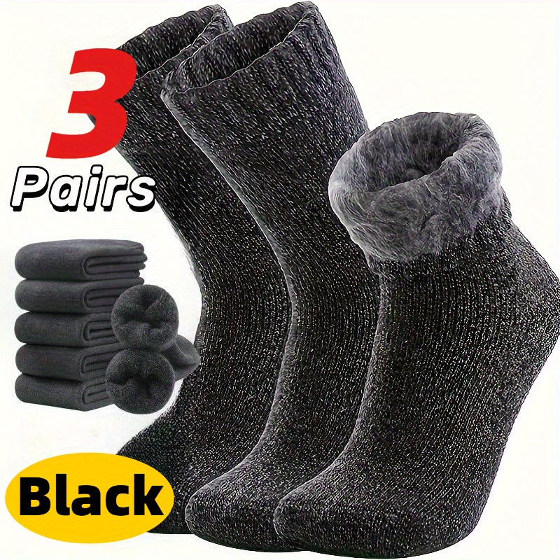 Three Pairs of Men'S Black Soc – Thermal Sock Winter recenzja i cena