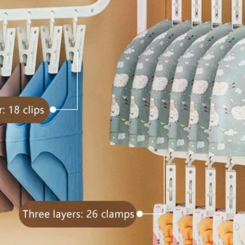 Multi-clip Sock Drying Rack Mu – Sock Organizer Tray recenzja i cena