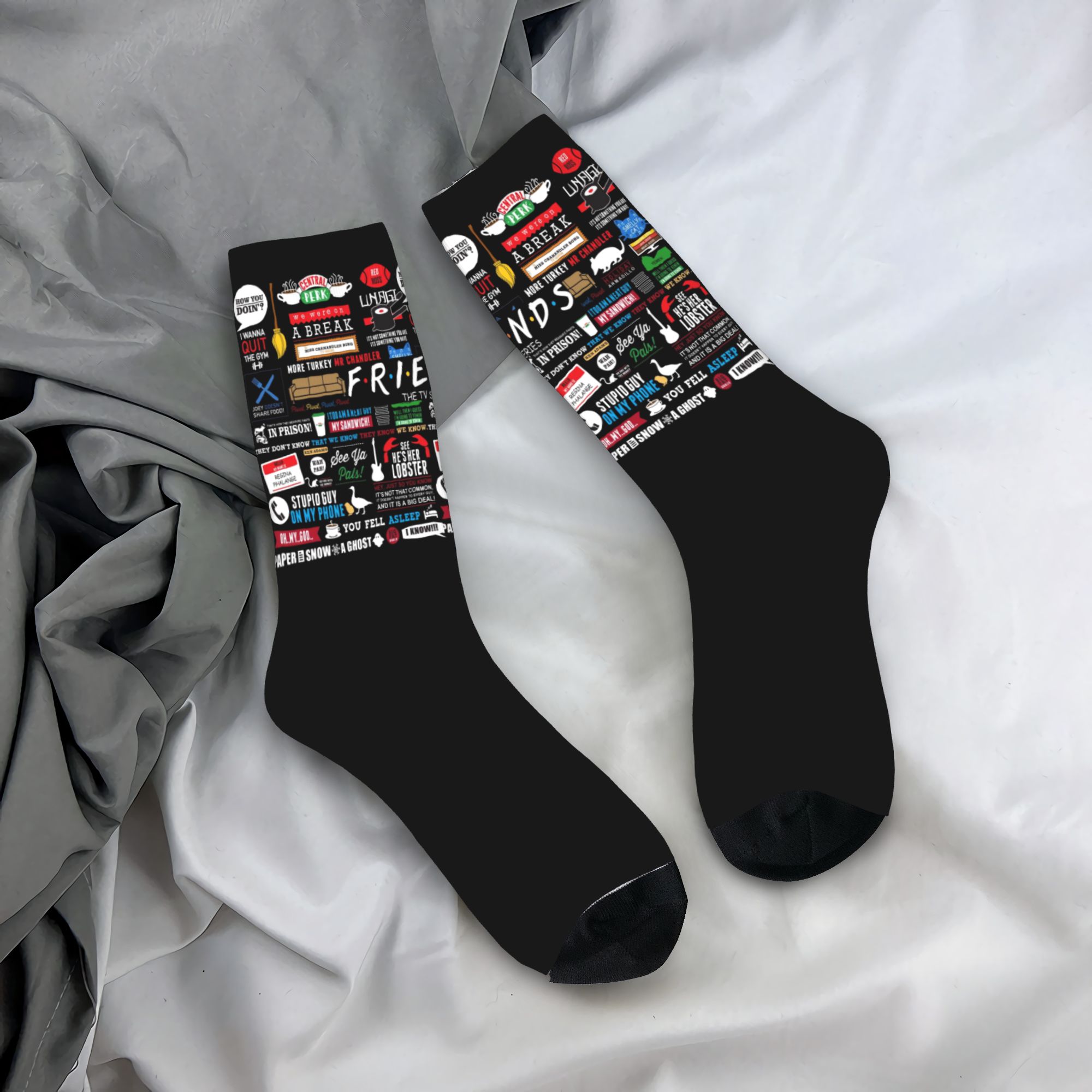Custom Cute Funny TV Show Frie – No Show Sock Women recenzja i cena