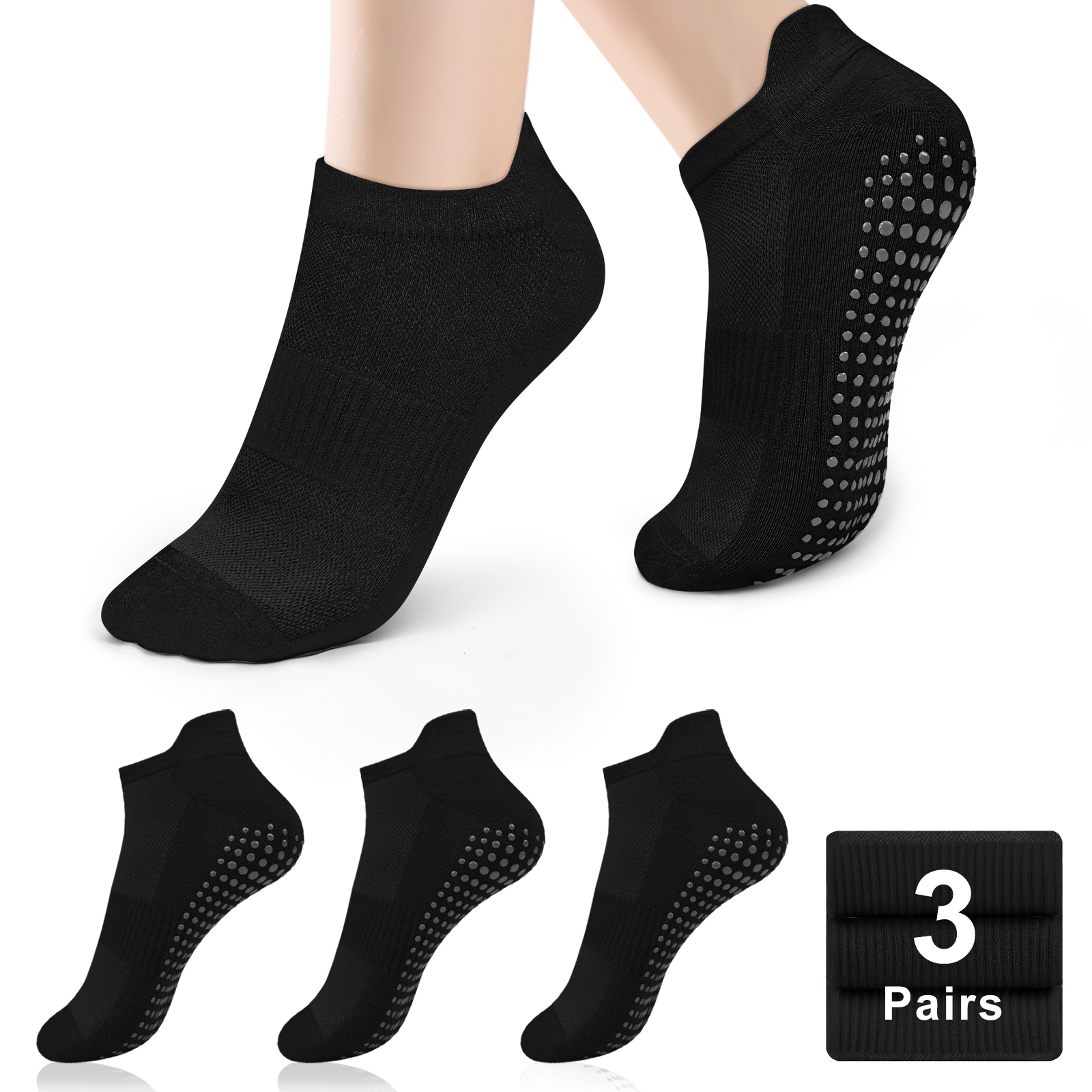 3 Pairs Yoga Socks Women Cotto – No Show Sock Women recenzja i cena