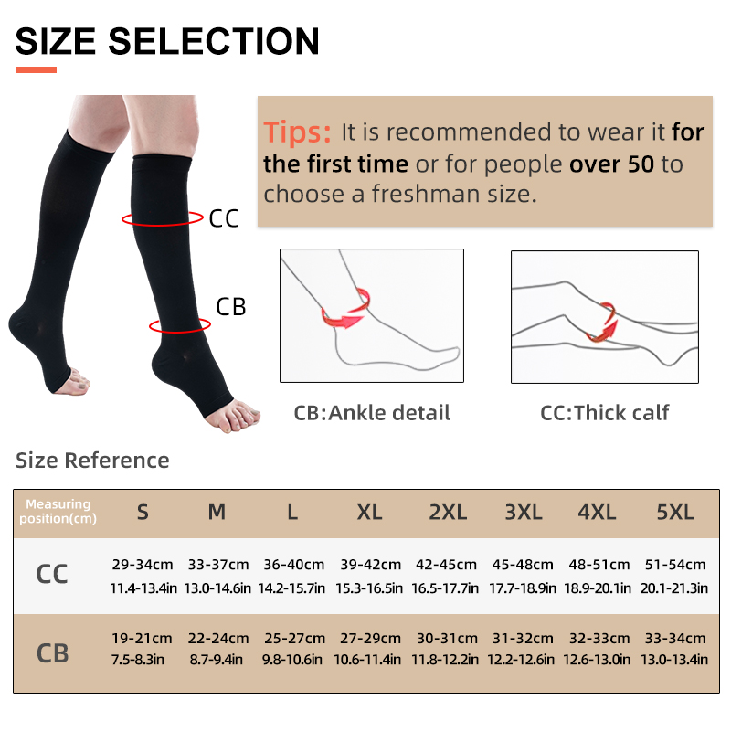 S-5XL 2pcs/Pair Medical Compre – Compression Sleeve Calf recenzja i cena