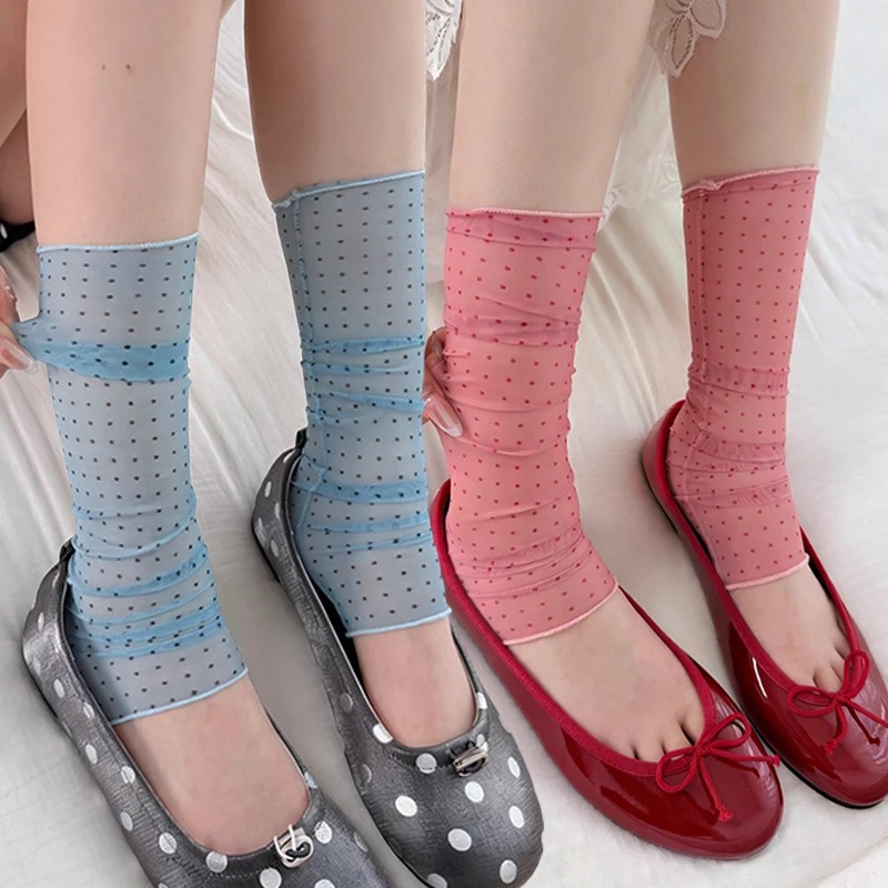 2026 Fashion Polka Dot Lace So – Silk Sock Bamboo recenzja i cena